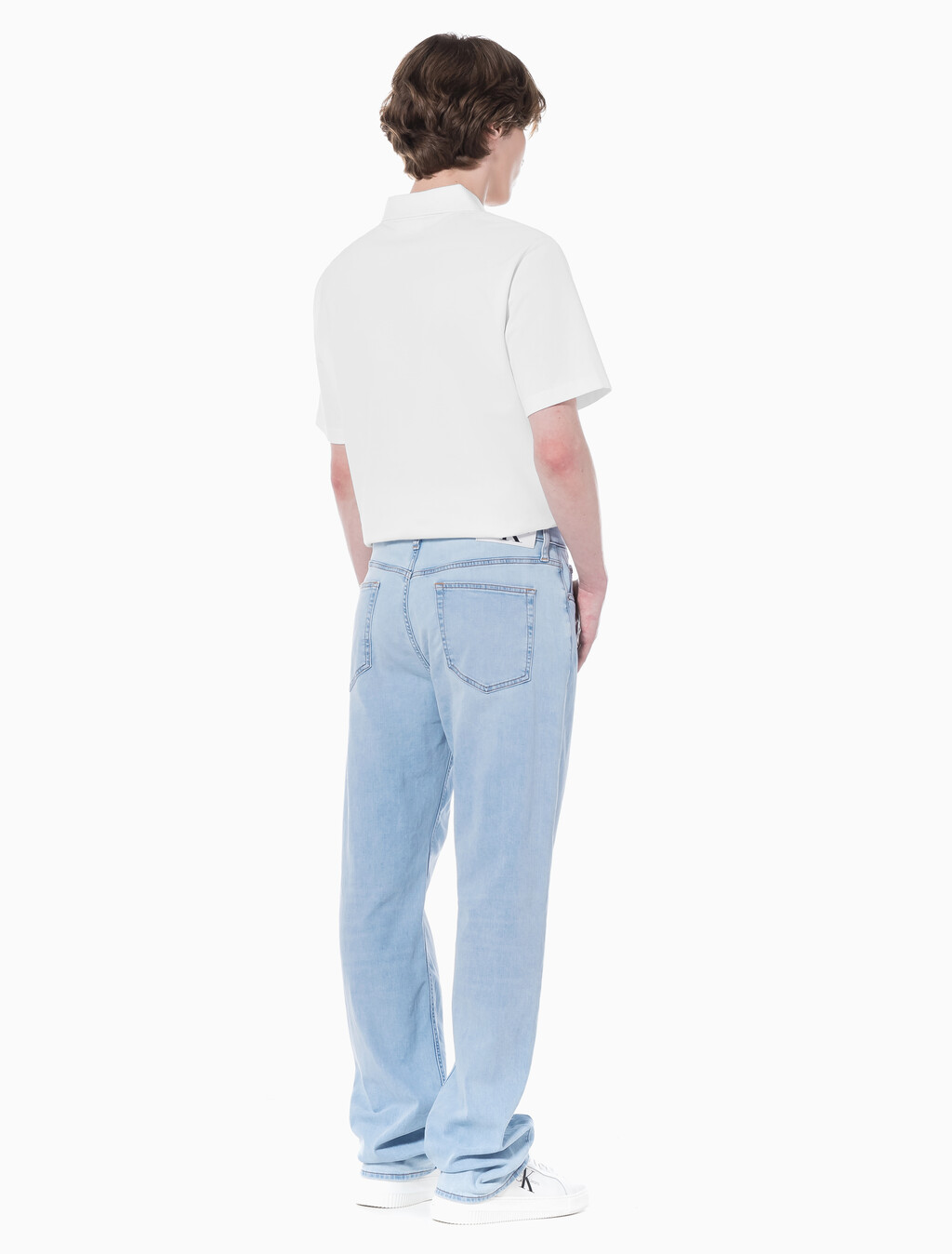 Buy 남성 90's 스트레이트핏 라이트블루 에코 쿨 데님 in color CHALKY BLUE