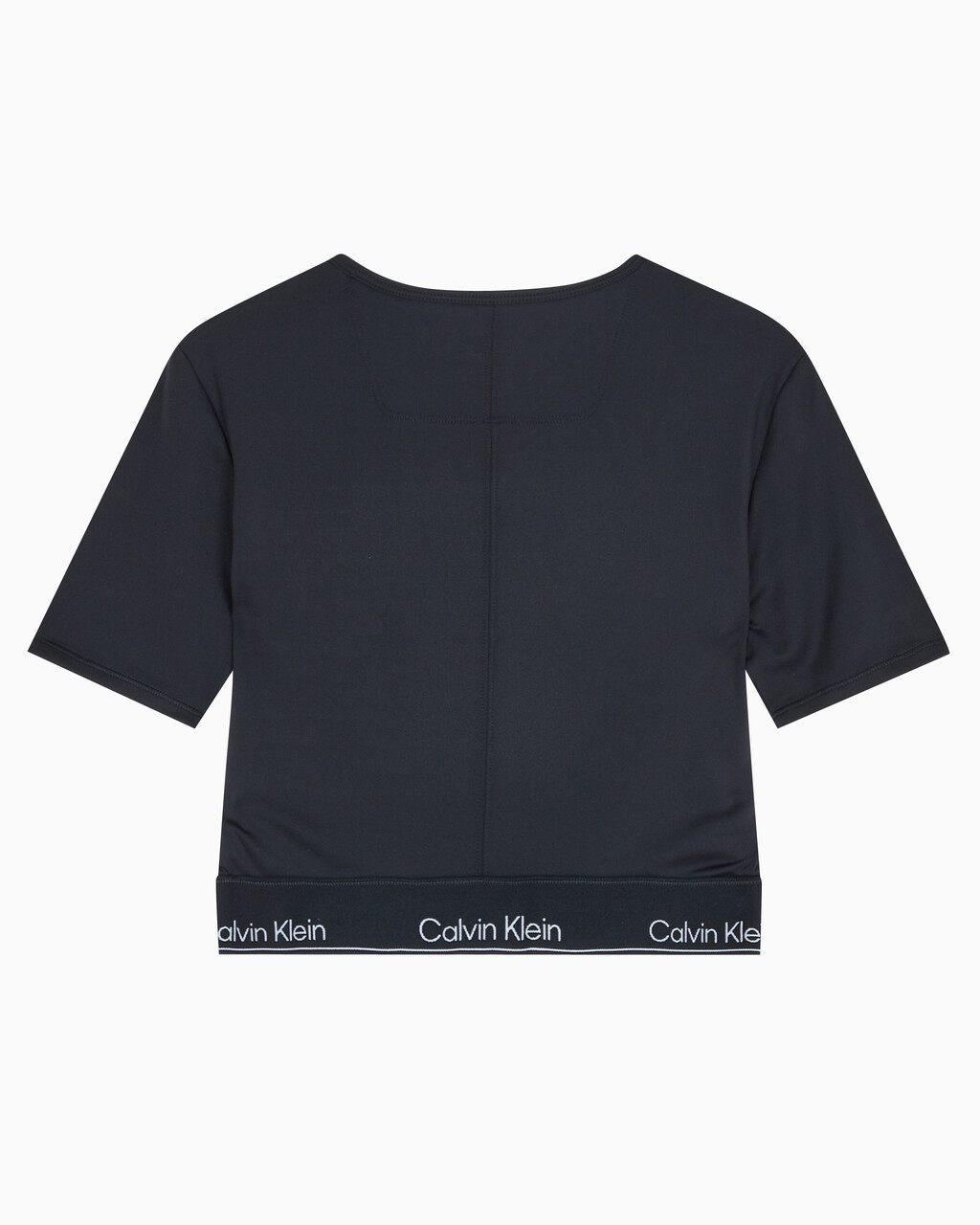 Buy 여성 로고밴드 크롭 숏슬리브 티셔츠 in color BLACK