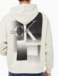 Buy 남성 릴렉스핏 멀티박스 그래픽 로고 후디 in color BLUR FLORAL_BLACK