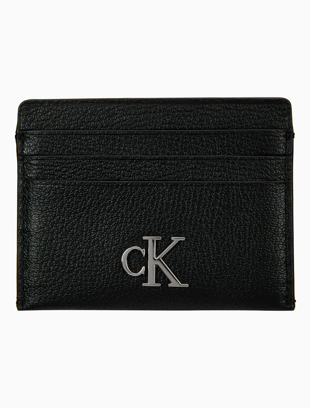 Buy 여성 CKJ 미니멀 모노그램 카드케이스 in color BLACK