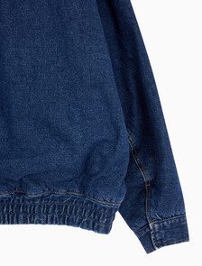 Buy 남성 데님 봄버 자켓 in color BLUE BLACK HANGER LOOP
