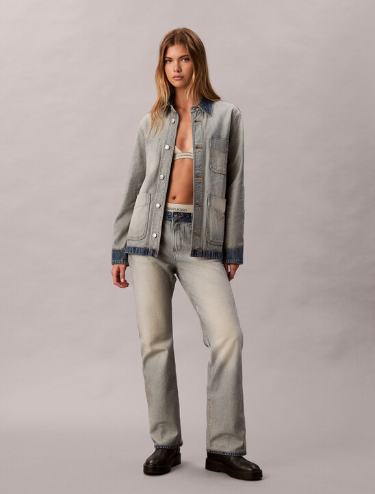 여성 인사이드 아웃 데님 자켓