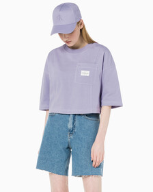Buy 여성 패션 오버핏 크롭티 in color LAVENDER