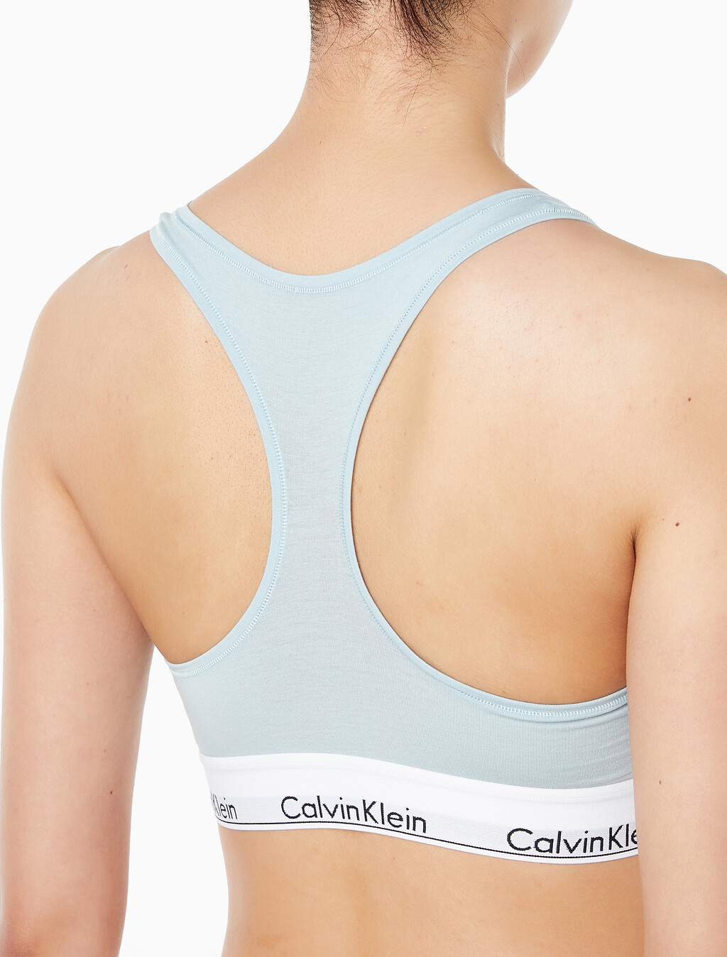 Buy 여성 아이콘 코튼 모달 AF 레이서백 브라렛 in color STERLING BLUE