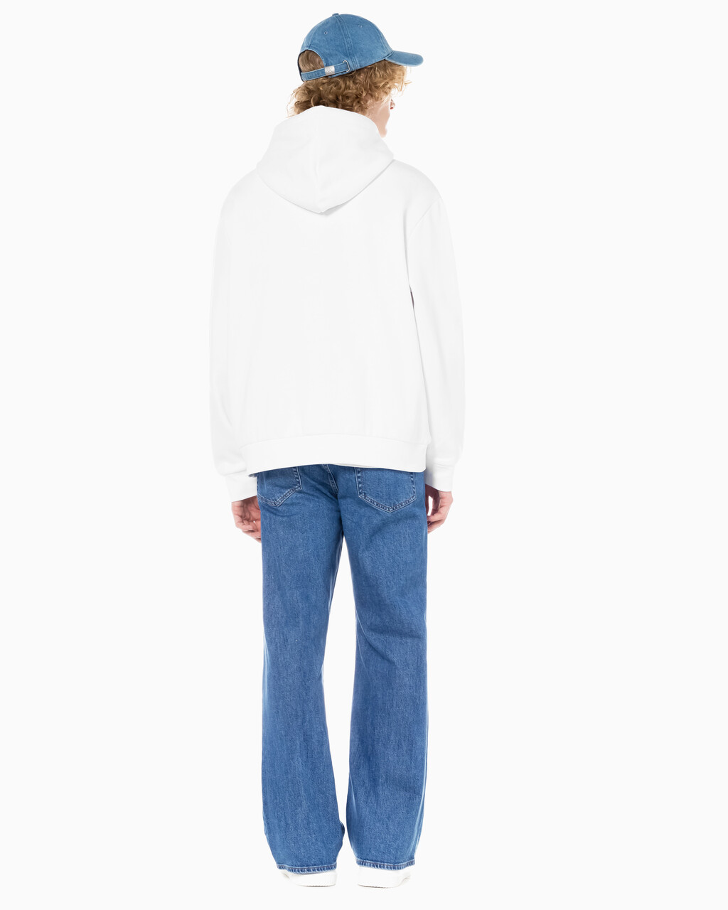 Buy 남성 90's 루즈핏 미드블루 데님 in color MID BLUE BACK EMBRO
