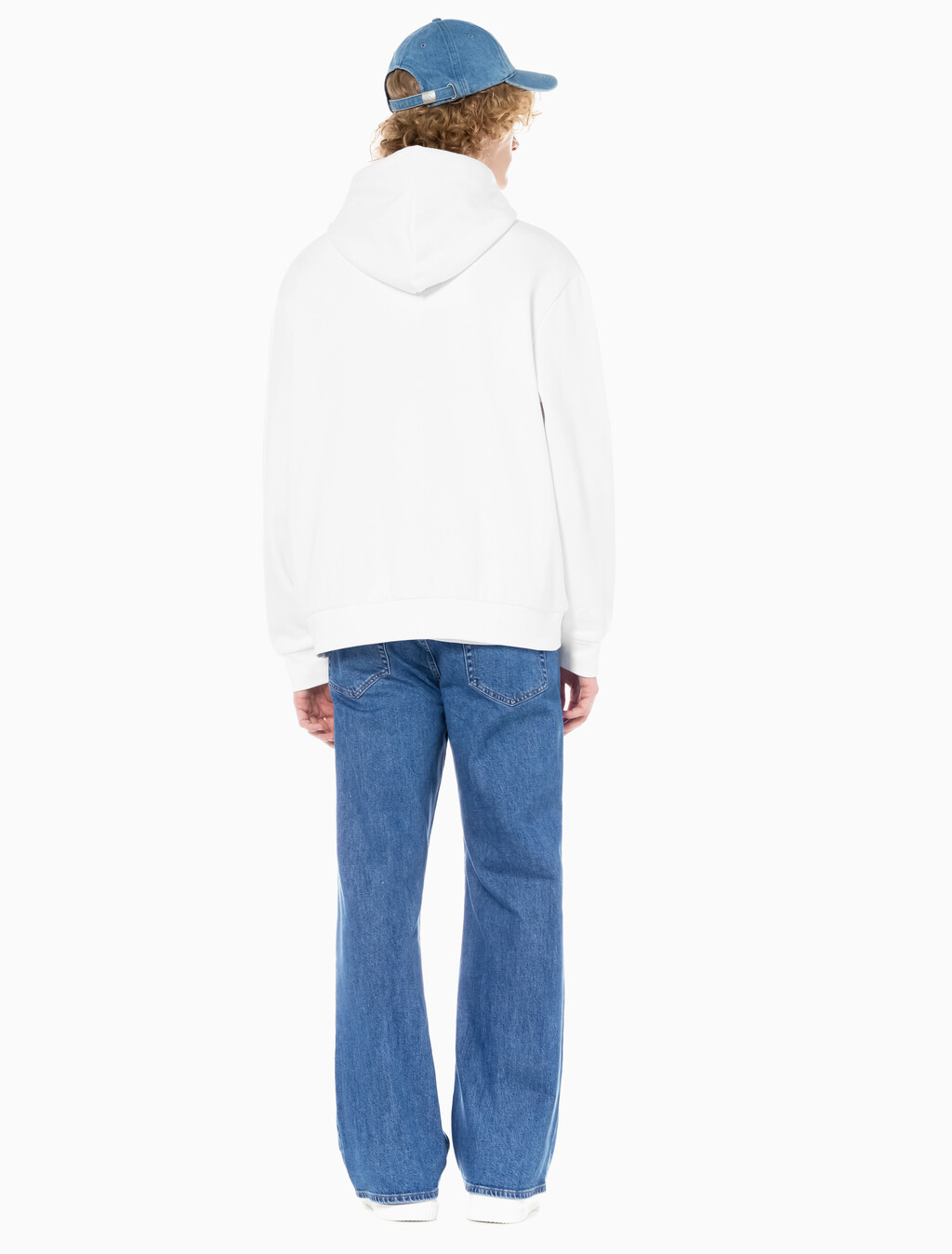 Buy 남성 90's 루즈핏 미드블루 데님 in color MID BLUE BACK EMBRO
