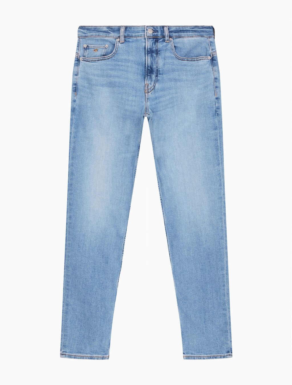 Buy 남성 바디 테이퍼핏 라이트블루 이탈리안 데님 in color CHALKY BLUE