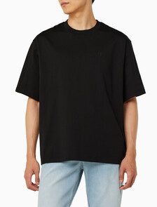 Buy 남성 릴렉스핏 그래픽 기능성 반팔 티셔츠 in color CK BLACK