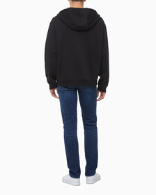 Buy 남녀공용 릴렉스핏 모노그램 집업 후디 in color CK BLACK