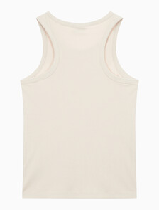 Buy 남성 로고탭 레이서백 슬리브리스 티셔츠 in color CLASSIC BEIGE