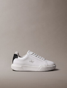 Buy 여성 청키 컵솔 레이스업 더블 벨크로 스니커즈 in color TRIPLE WHITE