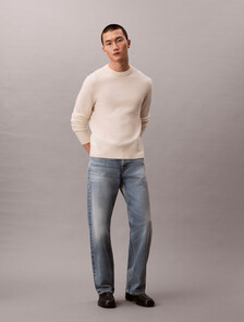 Buy 남성 90S 스트레이트핏 빈티지 핀치 데님 in color Light blue