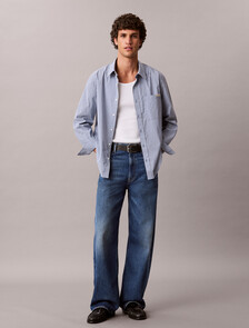 Buy 배기핏 진 in color Mid Blue