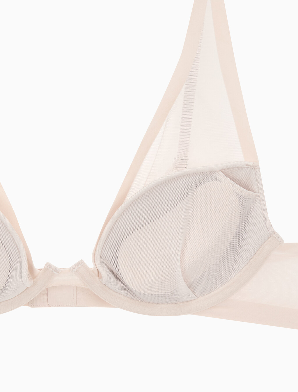 Buy 여성 미니멀리스트 메쉬 AF 푸쉬업 브라 in color PINK BEIGE