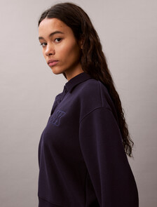 Buy 여성 릴렉스 패션 폴로 스웻셔츠 in color Evening Blue