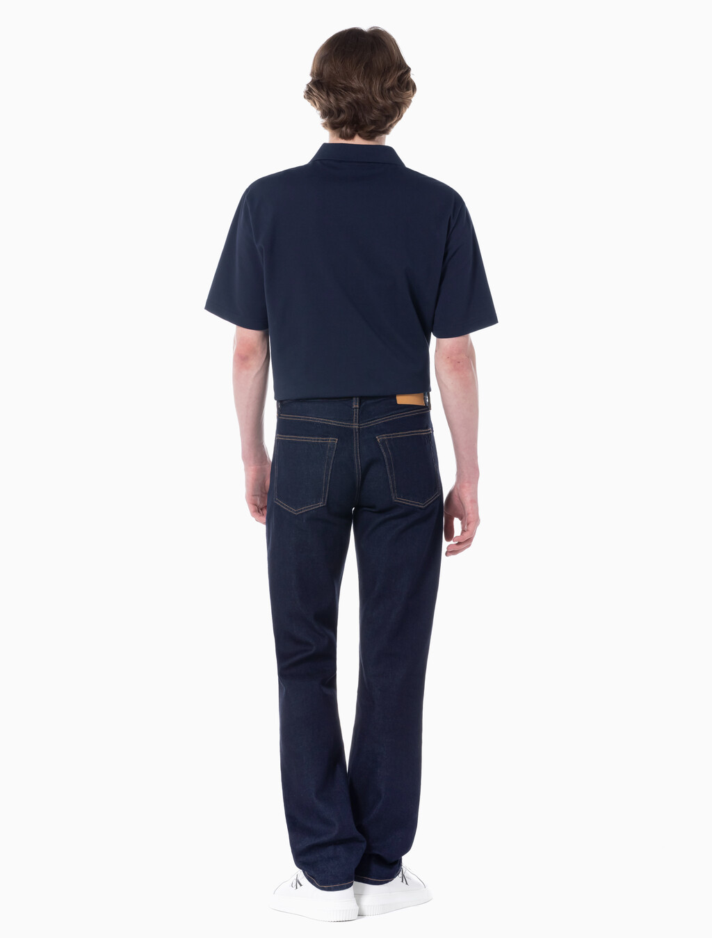 Buy 남성 스탠다드 스트레이트핏 다크블루 데님 in color CK RAW SELVEDGE