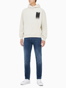 Buy 남성 릴렉스핏 멀티박스 그래픽 로고 후디 in color BLUR FLORAL_BLACK