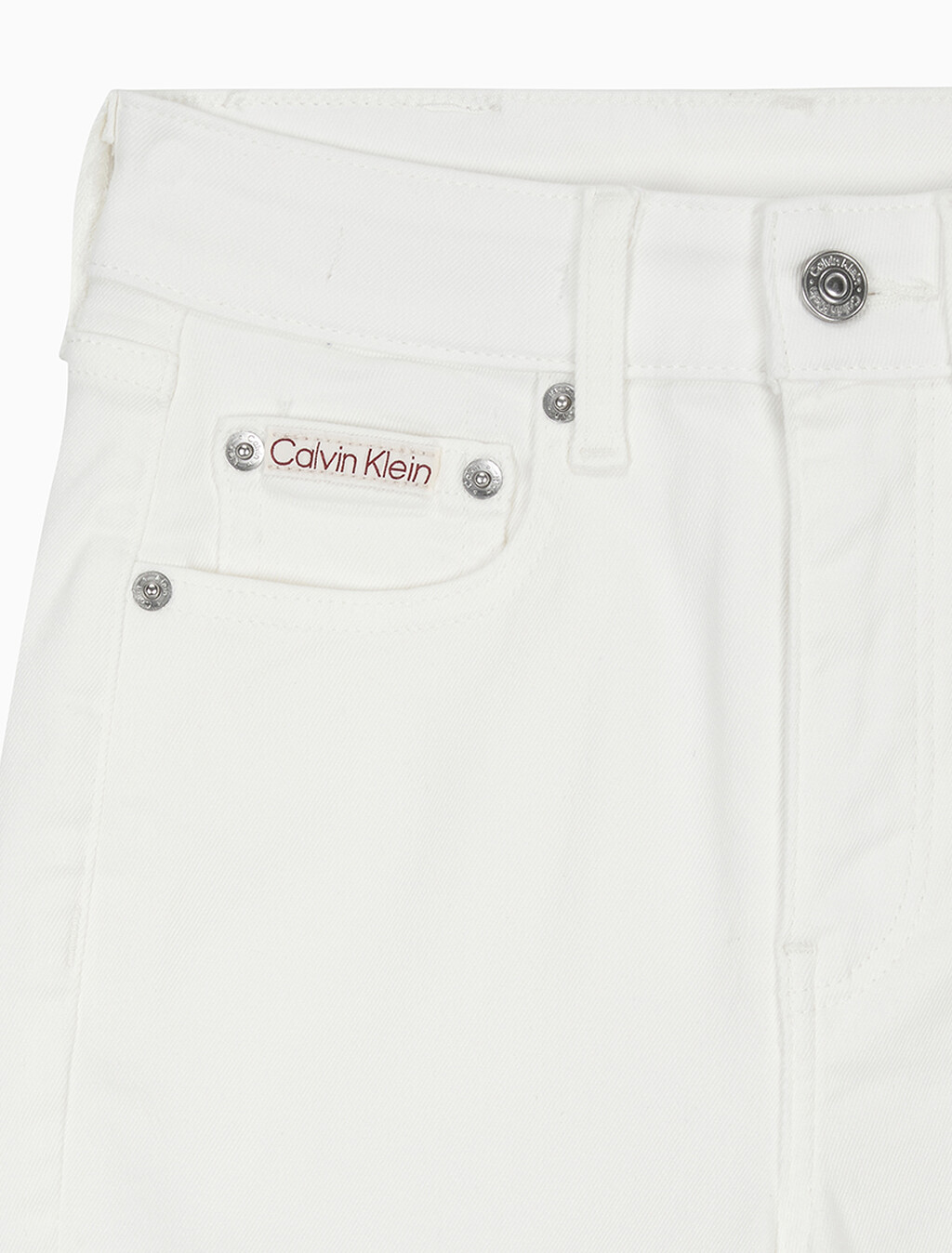 Buy 여성 하이라이즈 플레어 데님 in color WHITE