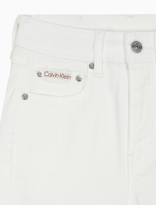 Buy 여성 하이라이즈 플레어 데님 in color WHITE