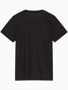 Buy 남성 레귤러핏 솔리드 CK 로고 반팔 티셔츠 in color CK BLACK