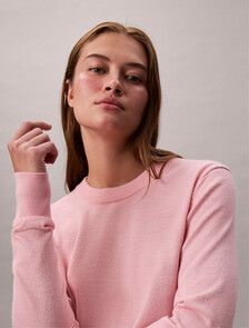 Buy 여성 L/S 엑스트라 파인 메리노 울 스웨터 in color TENDER TOUCH