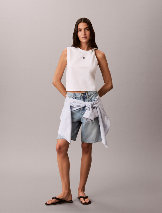 여성 쿨링 저지 트위스트 숄더 탱크