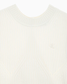 Buy 여성 캐시미어 백 디테일 탱크 in color WHITE