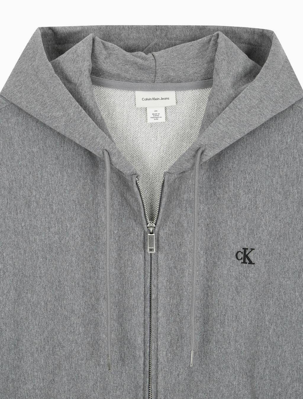Buy 남성 프리미엄 테리 아카이브 후드 집업 in color MEDIUM GREY HEATHER