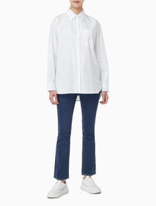 Buy 여성 포플린 릴렉스드 핏 셔츠 in color BRILLIANT WHITE