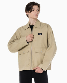 Buy 남성 박시핏 워크웨어 크롭 재킷 in color TRAVERTINE