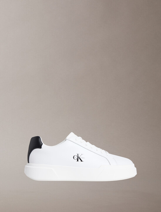 남성 애비뉴 청키 레더 레이스업 컵솔 스니커즈