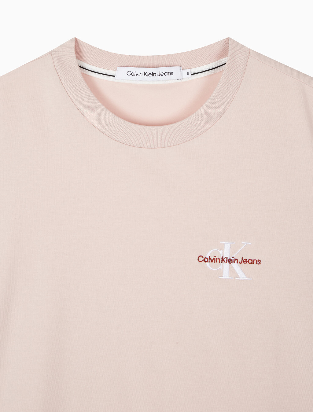 Buy 여성 레귤러핏 스몰 모노그램 로고 반팔 티셔츠  in color PINK