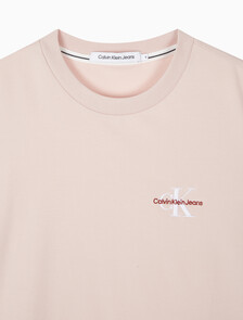 Buy 여성 레귤러핏 스몰 모노그램 로고 반팔 티셔츠  in color PINK