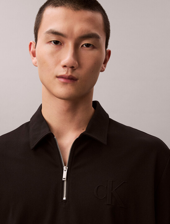 남성 릴렉스드핏 쿨링 피크 엠보스드 폴로 티