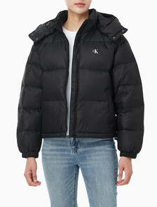Buy 여성 에센셜 미드 웨잇 푸퍼 자켓 in color BLACK