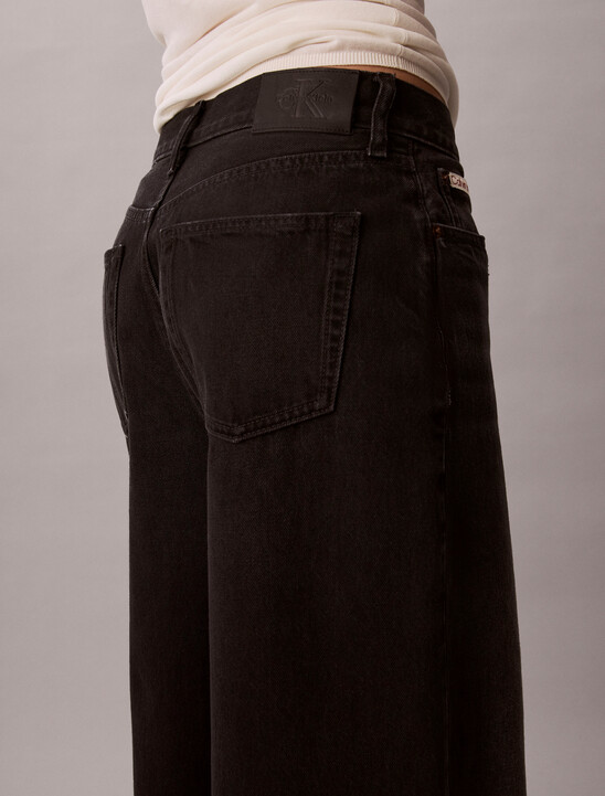 여성 릴렉스트 배럴핏 블랙 데님