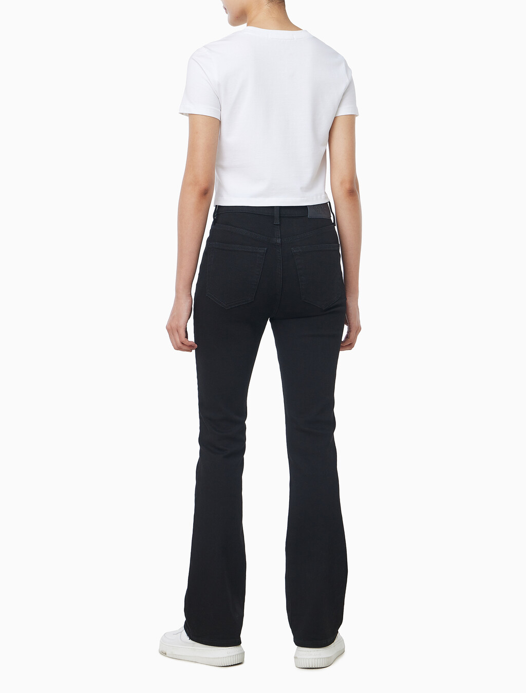 Buy 여성 스키니 부츠컷 블랙 데님 in color BLACK