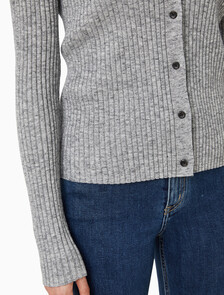 Buy 여성 립 가디건 in color Grey