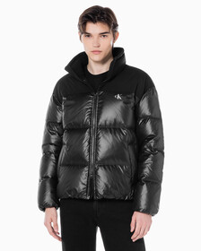 Buy 남녀공용 릴렉스 숏 블로킹 다운 푸퍼 in color CK BLACK
