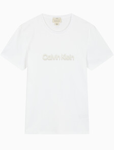 Buy 슬림핏 캘빈클라인 로고 티 in color BRIGHT WHITE