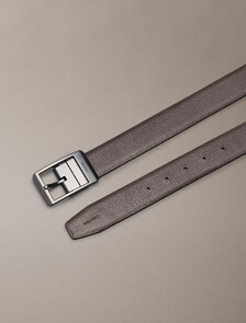 Buy 남성 센터 바 리버서블 벨트 in color Black AOP / Black / Matte Gunmetal