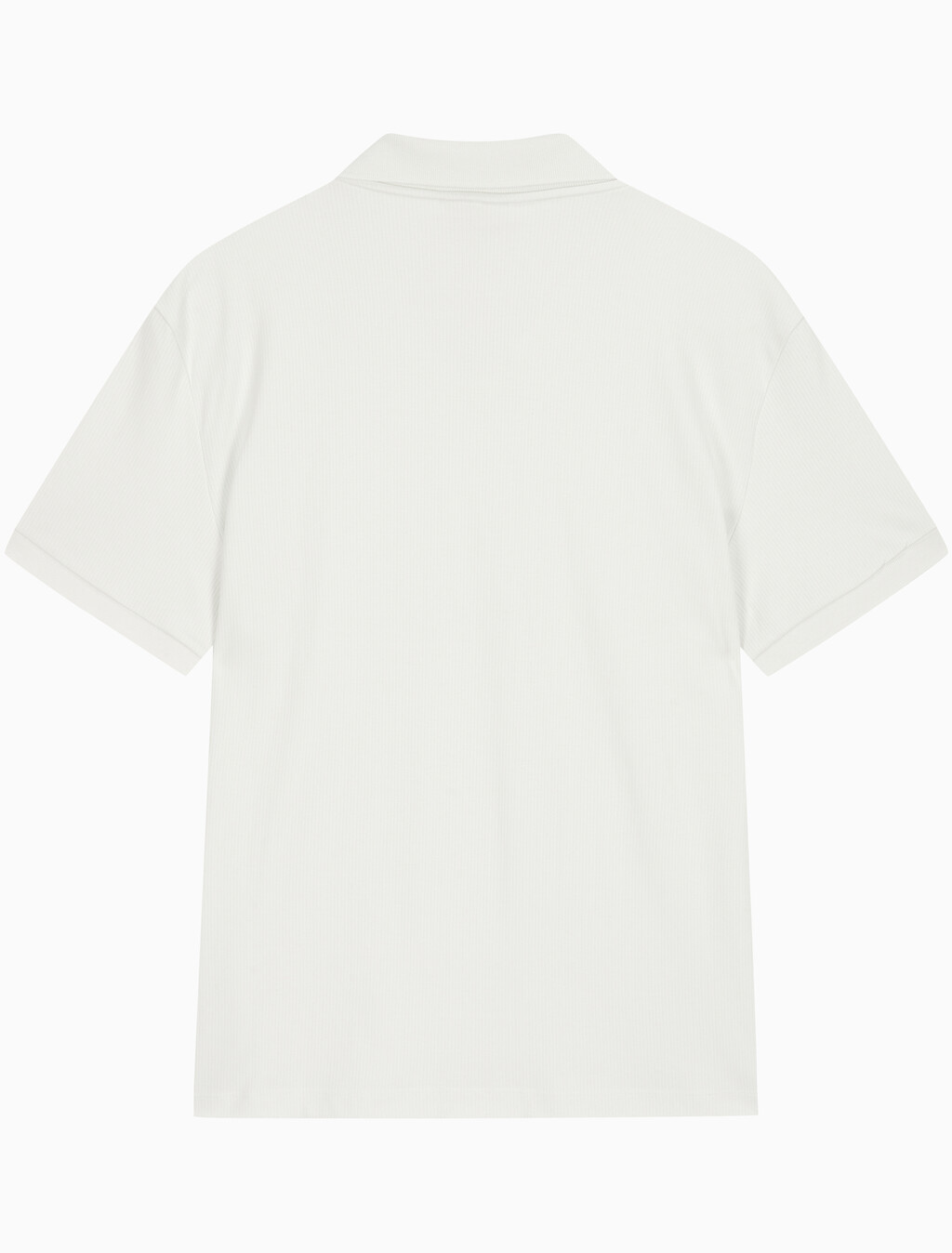 Buy 남성 드롭 니들 오픈 카라 폴로 반팔 티셔츠 in color BLANC DE BLANC