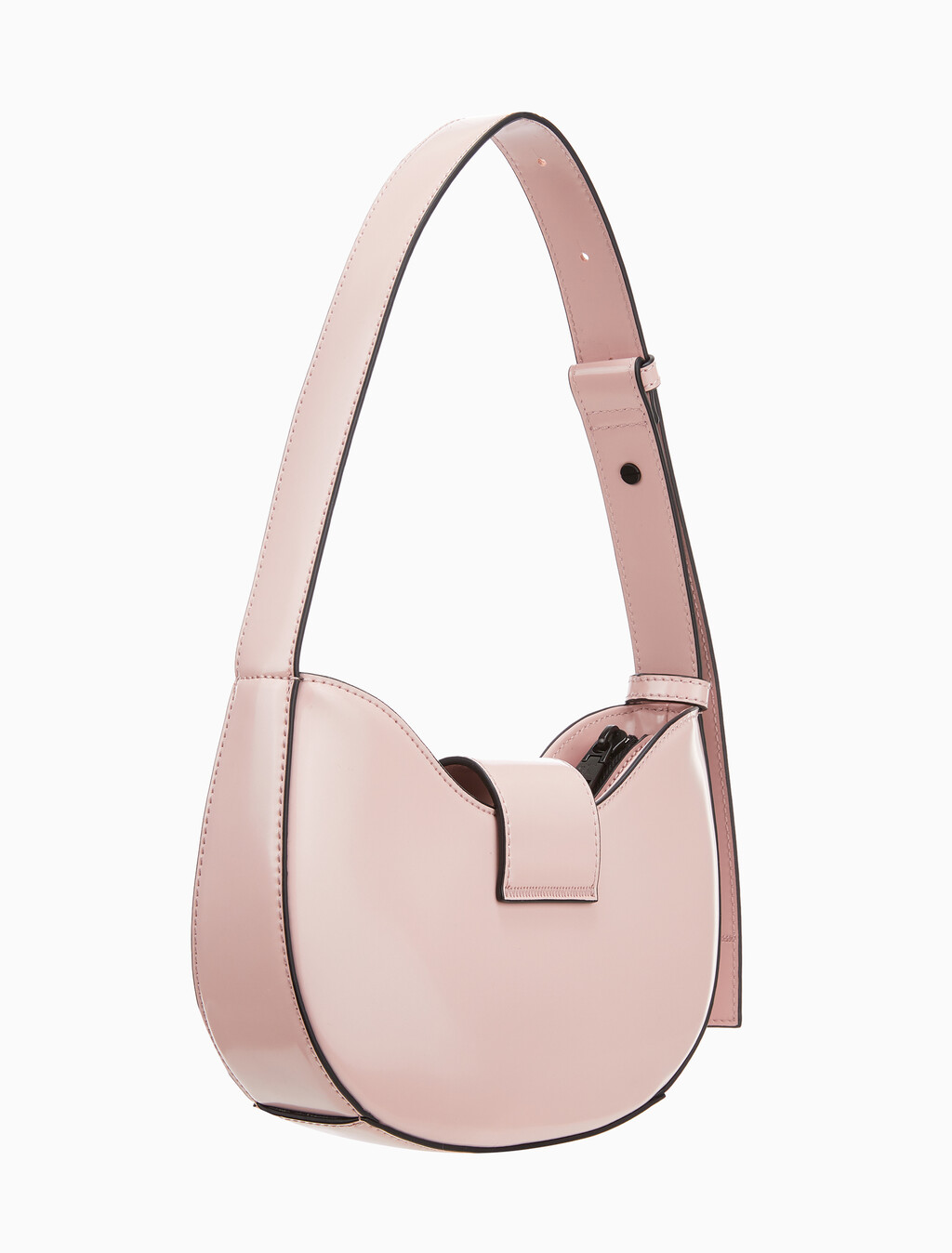 Buy 여성 CKJ 오프 듀티 홀리데이 라운드 숄더백 in color PINK