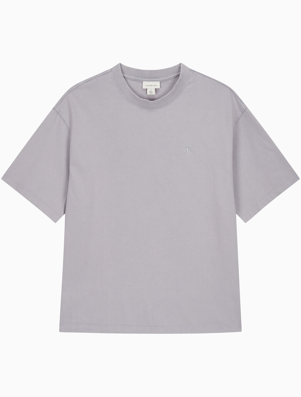 Buy 남성 릴렉스핏 저지 워시 반팔 티셔츠 in color LILAC GRAY