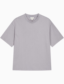 Buy 남성 릴렉스핏 저지 워시 반팔 티셔츠 in color LILAC GRAY