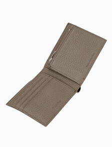 Buy 남성 CK 레더 코인포켓 빌폴드 in color TAUPE