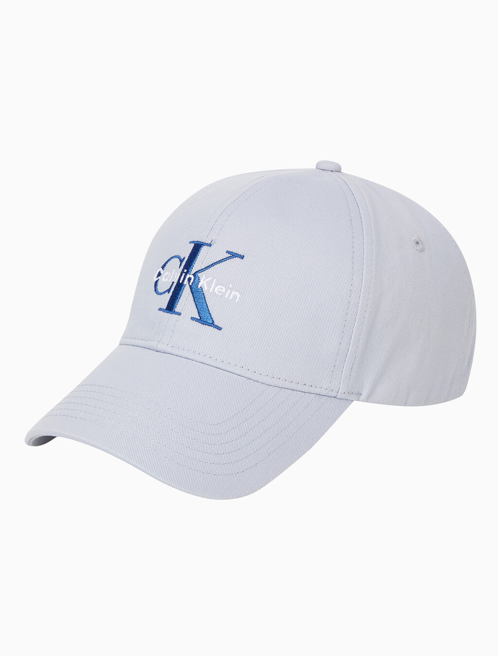 Buy 남녀공용 CKJ 모노그램 엠브로이더리 볼캡 in color Light blue