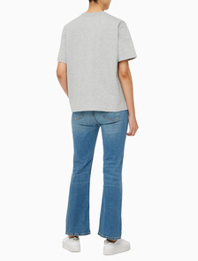 Buy 여성 릴렉스드 스탠다드로고 크루넥 반팔 티셔츠&nbsp; in color GREY HEATHER