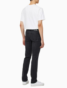 Buy 남성 바디핏 블랙 37.5 기능성 데님 in color WASHED BLACK LOGO LACE