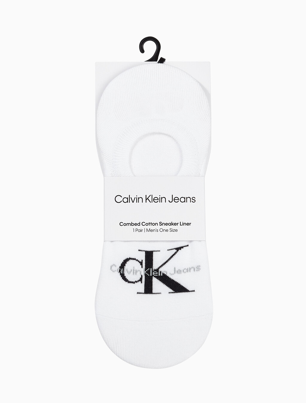 Buy 남성 콤드 코튼 스니커 라이너 삭스 (블랙 1 PAIR) in color WHITE
